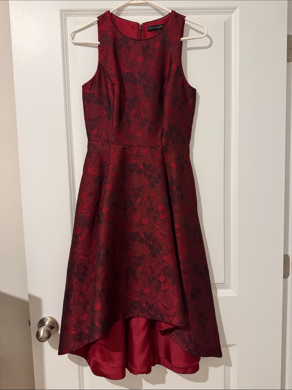 White House Black Market Floral Jacquard Fit & Flare Dress